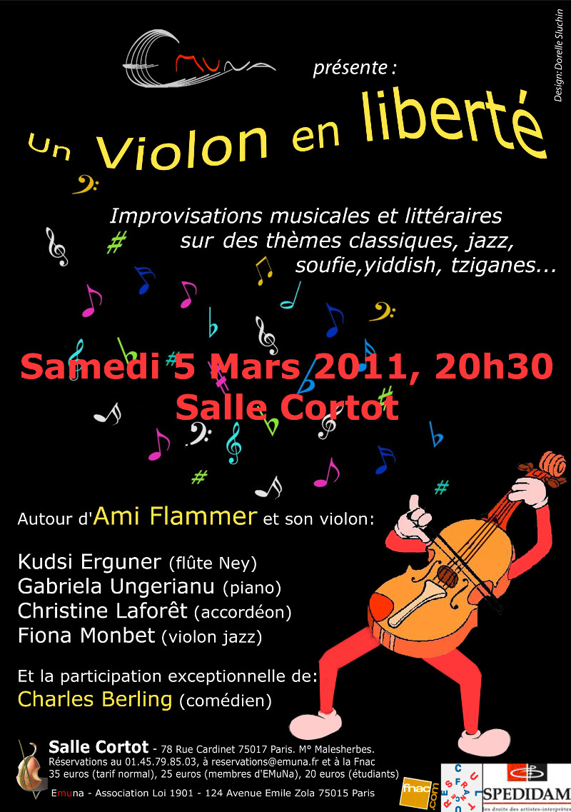 Flyer du concert Un violon en Liberté